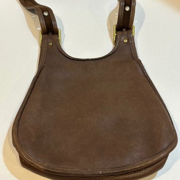 Vintage Coach Crescent Saddle Bag with Brass Hardware - Picture 6 of 10